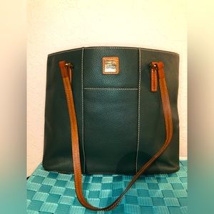Dooney & Burke Pebbled Lexington Shopper NWT Forest Green